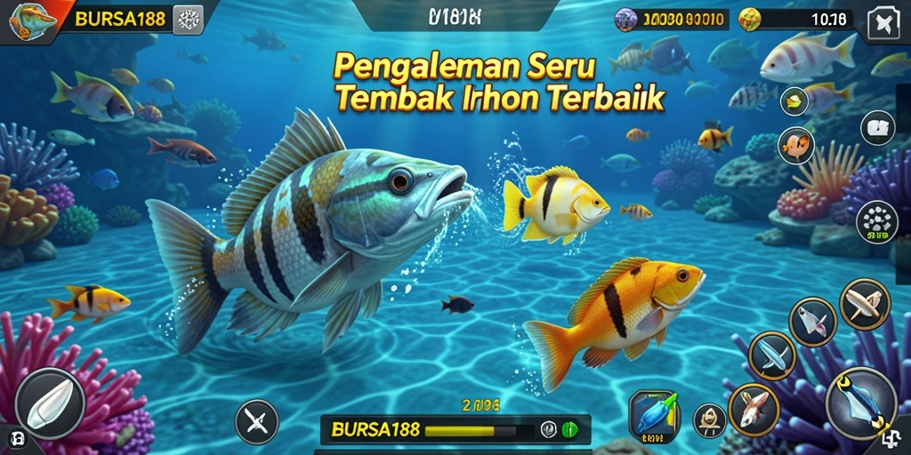 Screenshot BURSA188 menampilkan serunya gameplay Tembak Ikan.