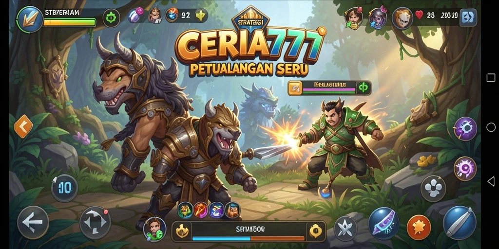 Tangkapan layar menunjukkan gameplay CERIA777 yang mendebarkan saat membangun kerajaan.