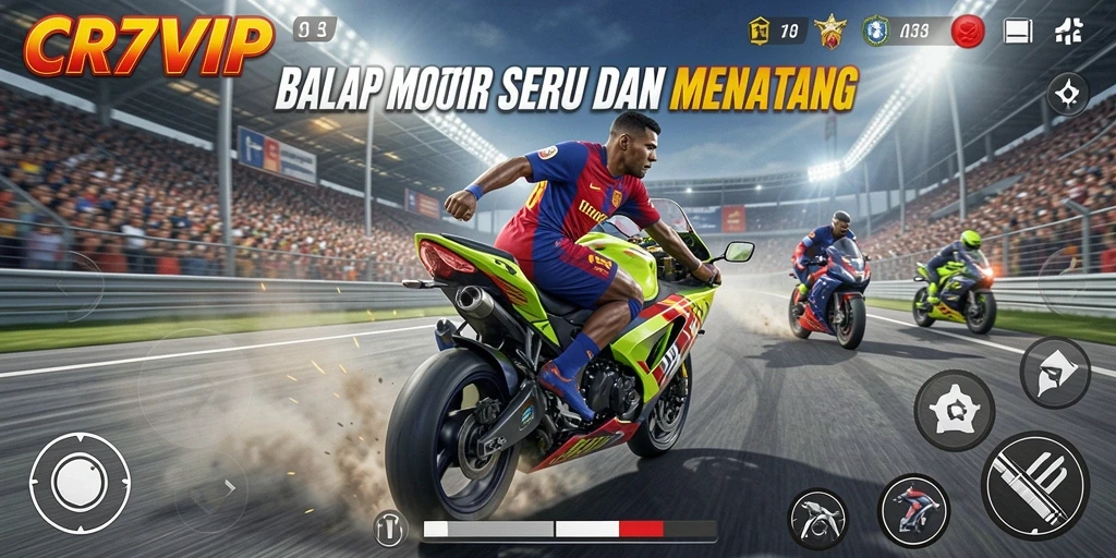 Tampilan menegangkan dari balap motor di CR7VIP.