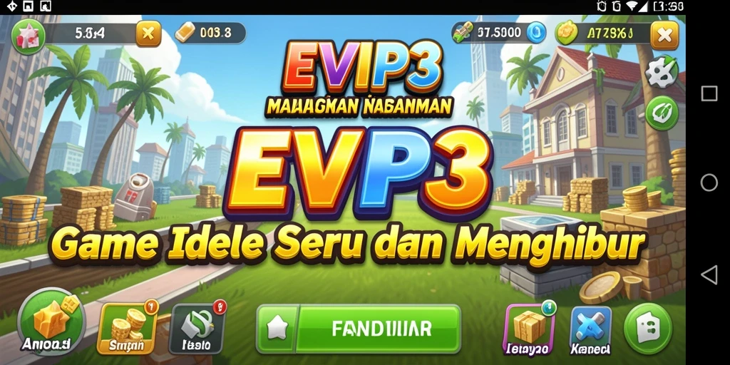 Tampilan gameplay EVIP3 yang menarik dan penuh warna.