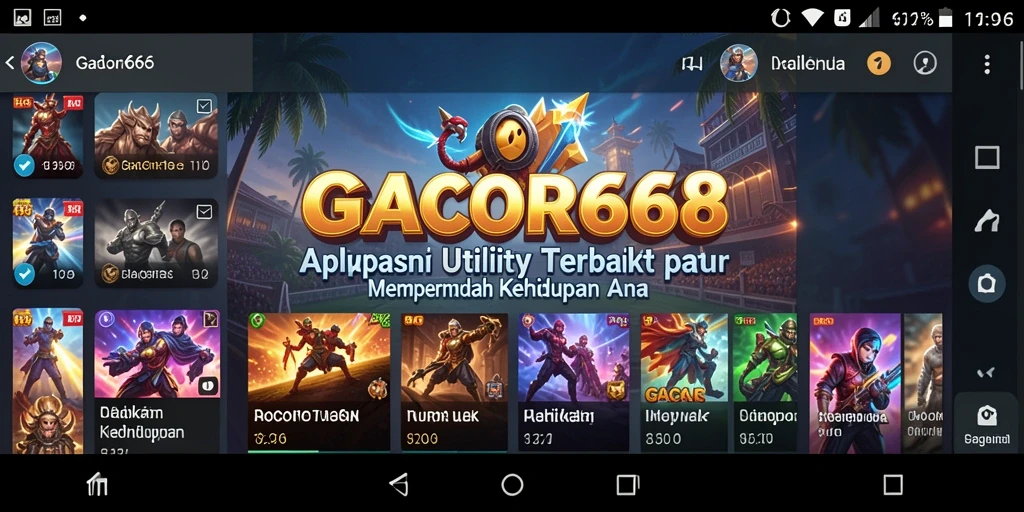 Tampilan antarmuka utama GACOR668 yang modern dan menarik.