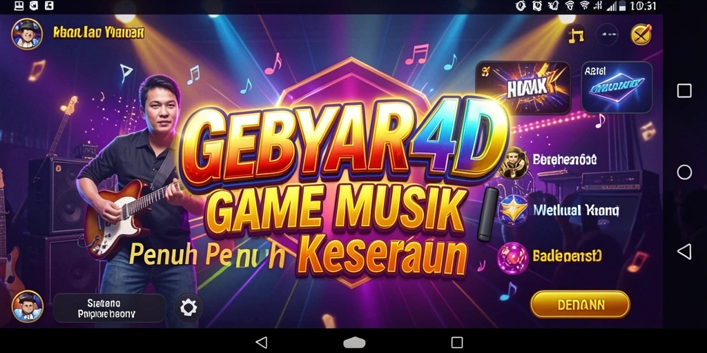 Screenshot GEBYAR4D menampilkan gameplay musik yang seru dan interaktif.