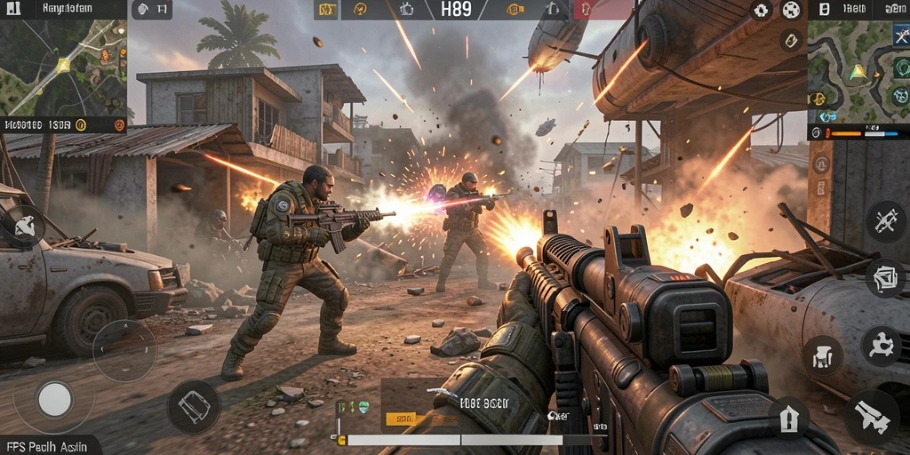 Tampilan aksi mendebarkan dalam pertandingan FPS H89.