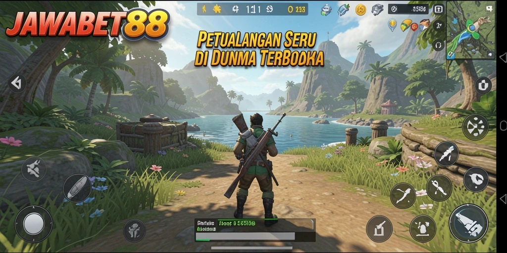 Gameplay seru JAWABET88 di dunia terbuka yang luas.