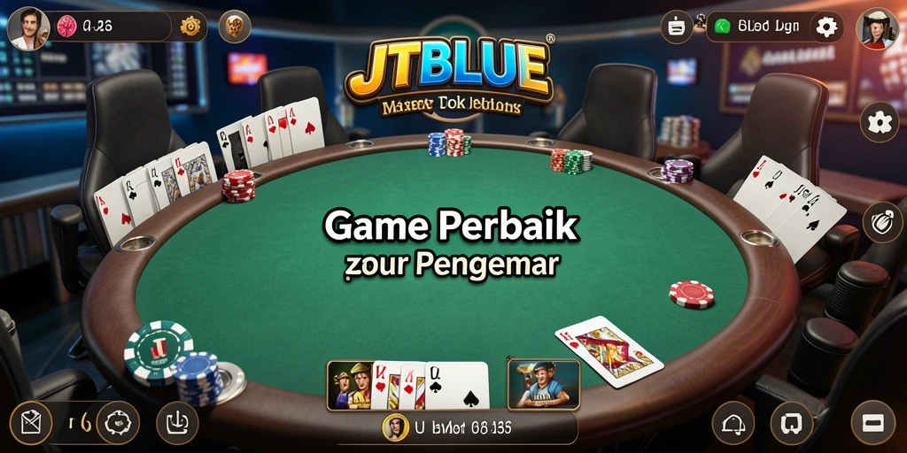 Tampilan gameplay seru Poker di JTBLUE.