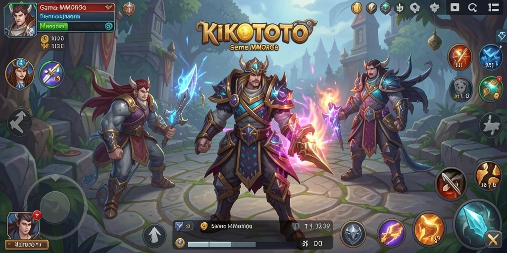 Tangkapan layar gameplay KIKOTOTO yang menampilkan aksi seru di dunia MMORPG.