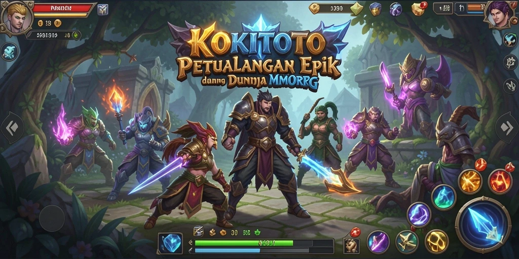 Tampilan gameplay KOKITOTO yang menakjubkan dan interaksi antar pemain.