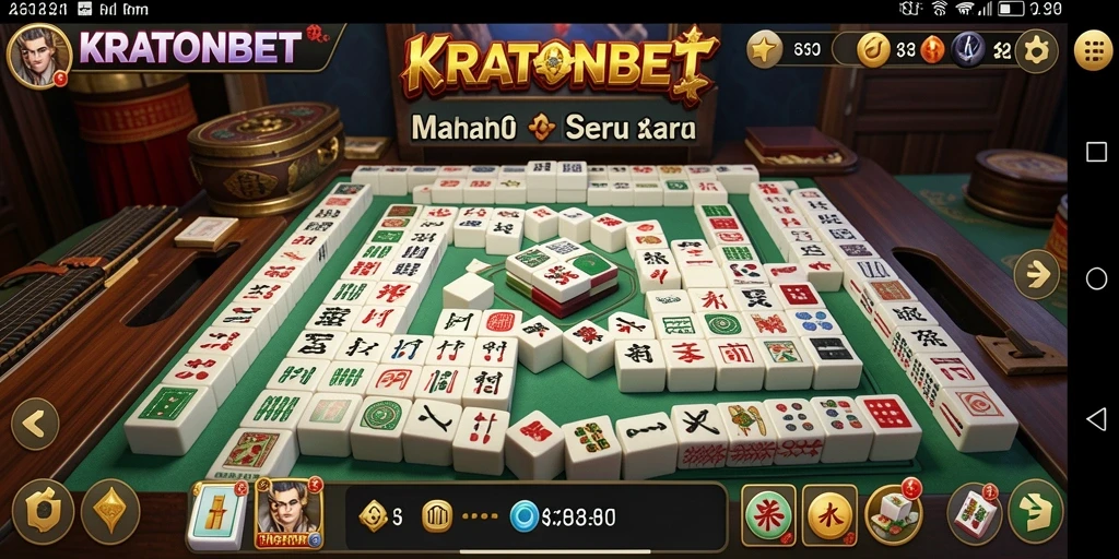 Tampilan gameplay yang menarik dari KRATONBET saat bermain Mahjong.