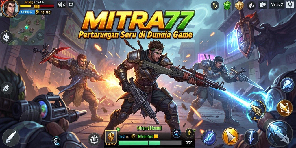 Gameplay <strong>MITRA77</strong> yang seru dalam pertarungan antar karakter.