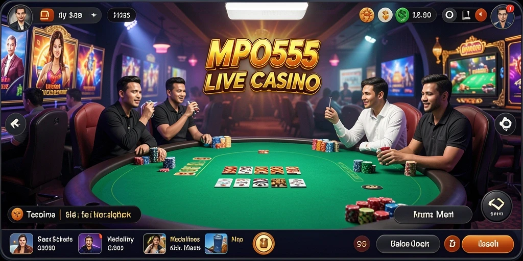 Tampilan antarmuka MPO555 yang menarik dan interaksi dealer langsung.
