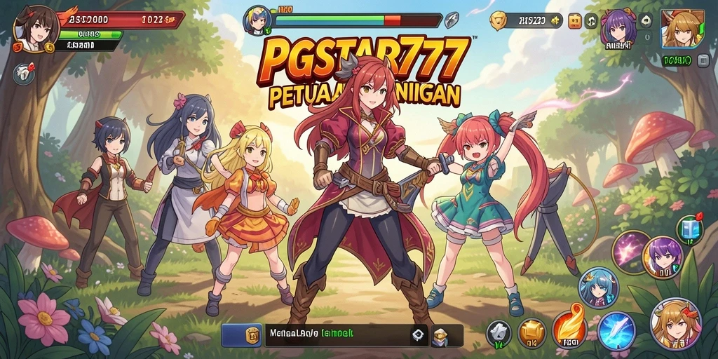 Tampilan gameplay PGSTAR777 yang menampilkan aksi seru karakter anime.
