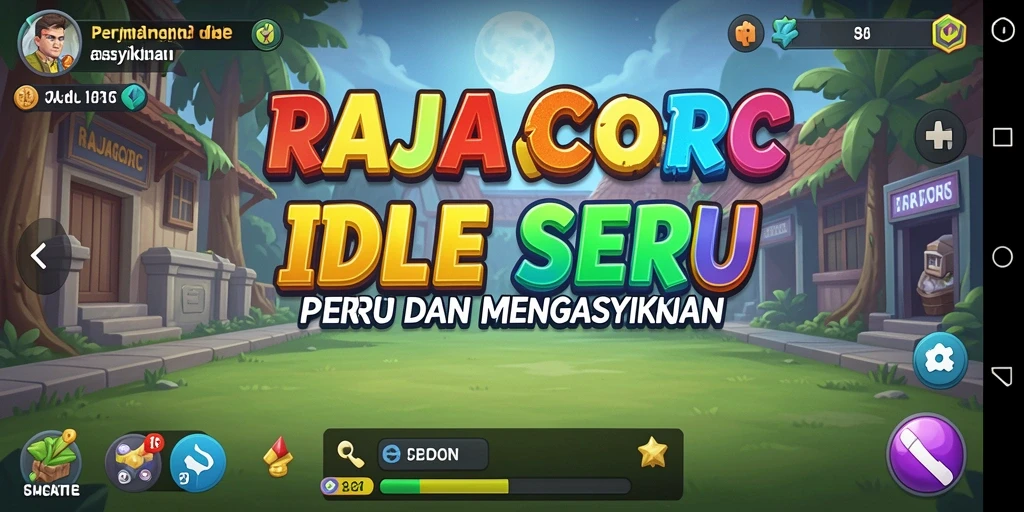 Screenshot gameplay RAJACORC menampilkan aksi Idle yang seru.
