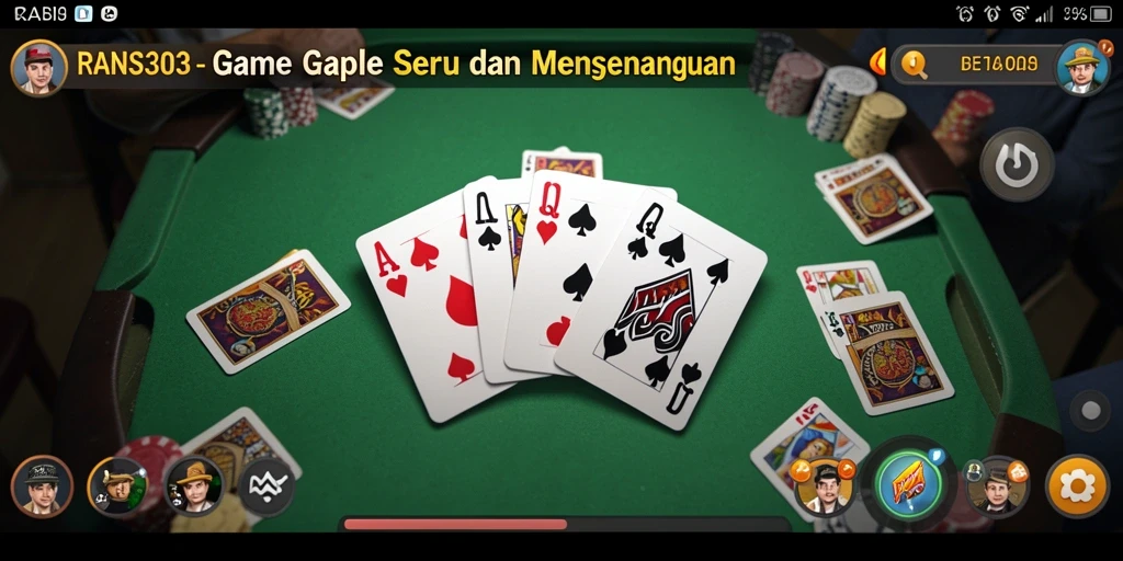 Tampilan gameplay RANS303 yang menarik saat bermain Gaple.