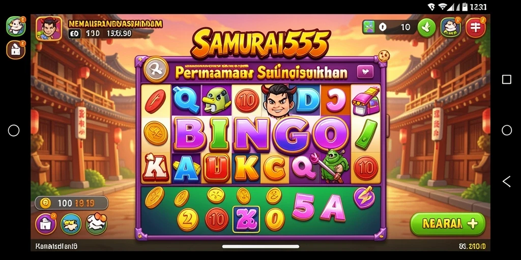 Tampilan gameplay menarik dari SAMURAI555 yang menyenangkan.