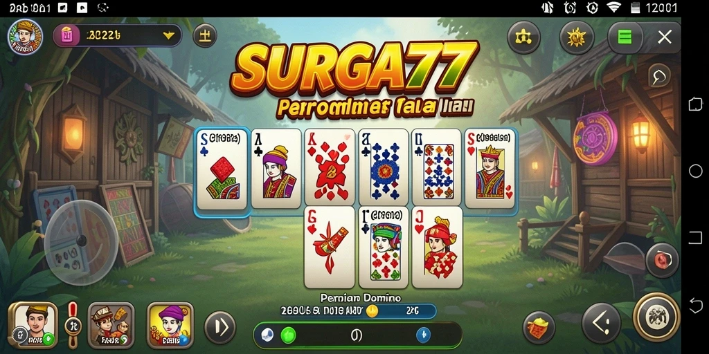 Screenshot utama SURGA77 menampilkan gameplay seru permainan Domino.