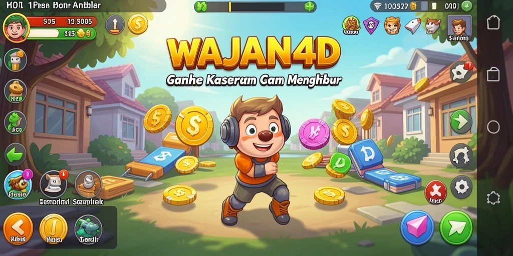 Tampilan menarik gameplay WAJAN4D yang penuh warna.