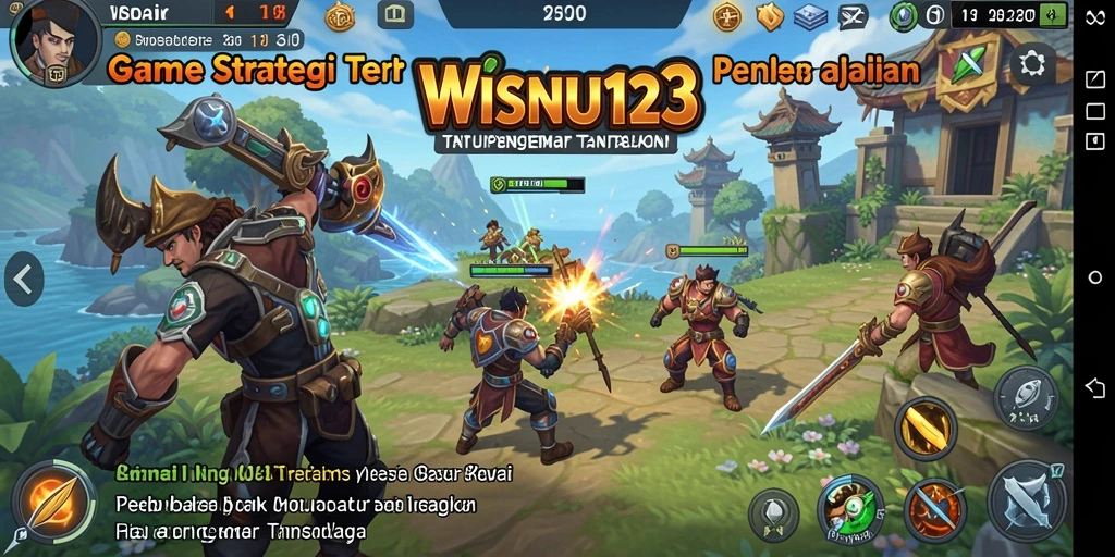 Tampilan gameplay strategis yang menegangkan dan menantang.